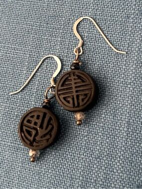 Black Cinnabar Earrings
